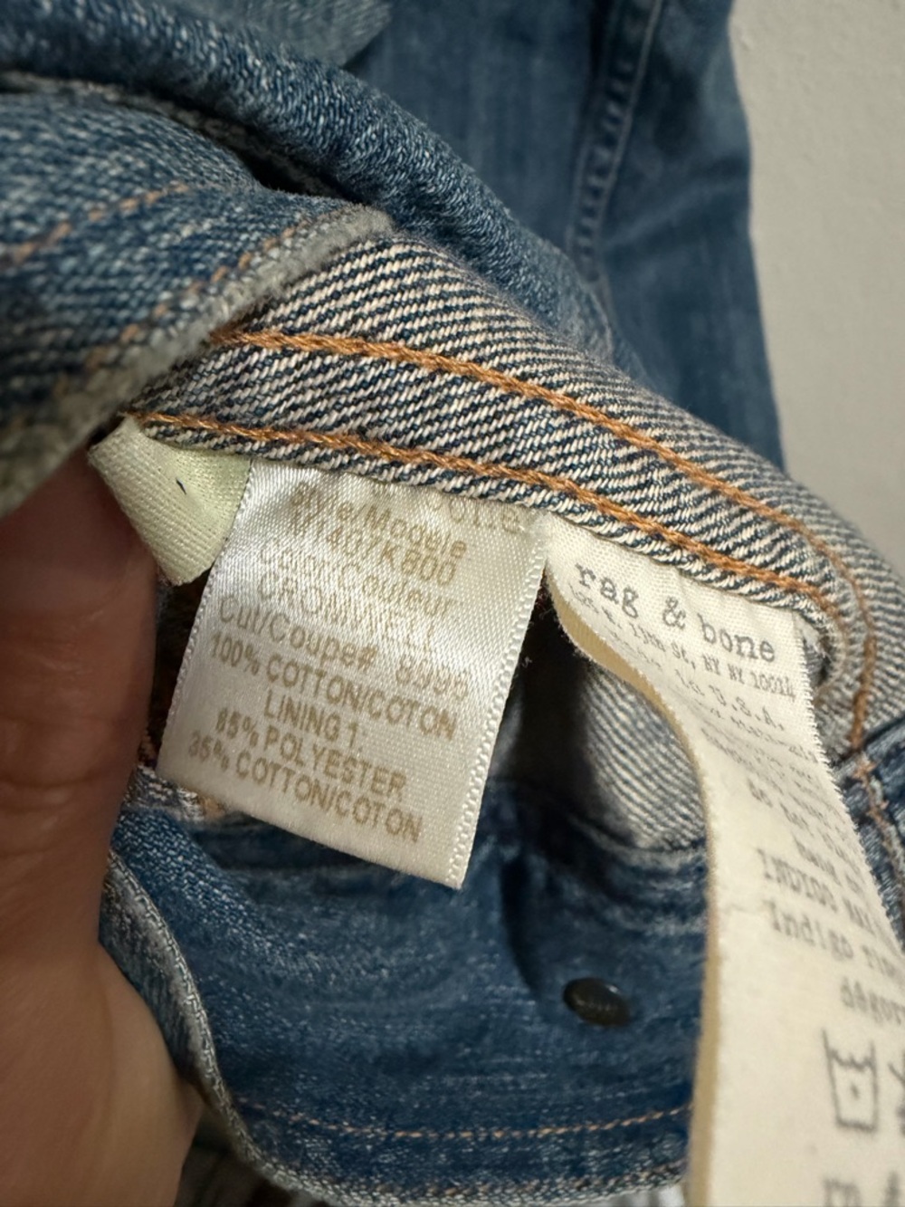 Rag & Bone Tailored Workwear Denim Vest
Distressed size small - Picture 8 of 8